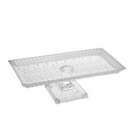 Travessa 34X17X11CM De Cristal Ecológico com pé Lys